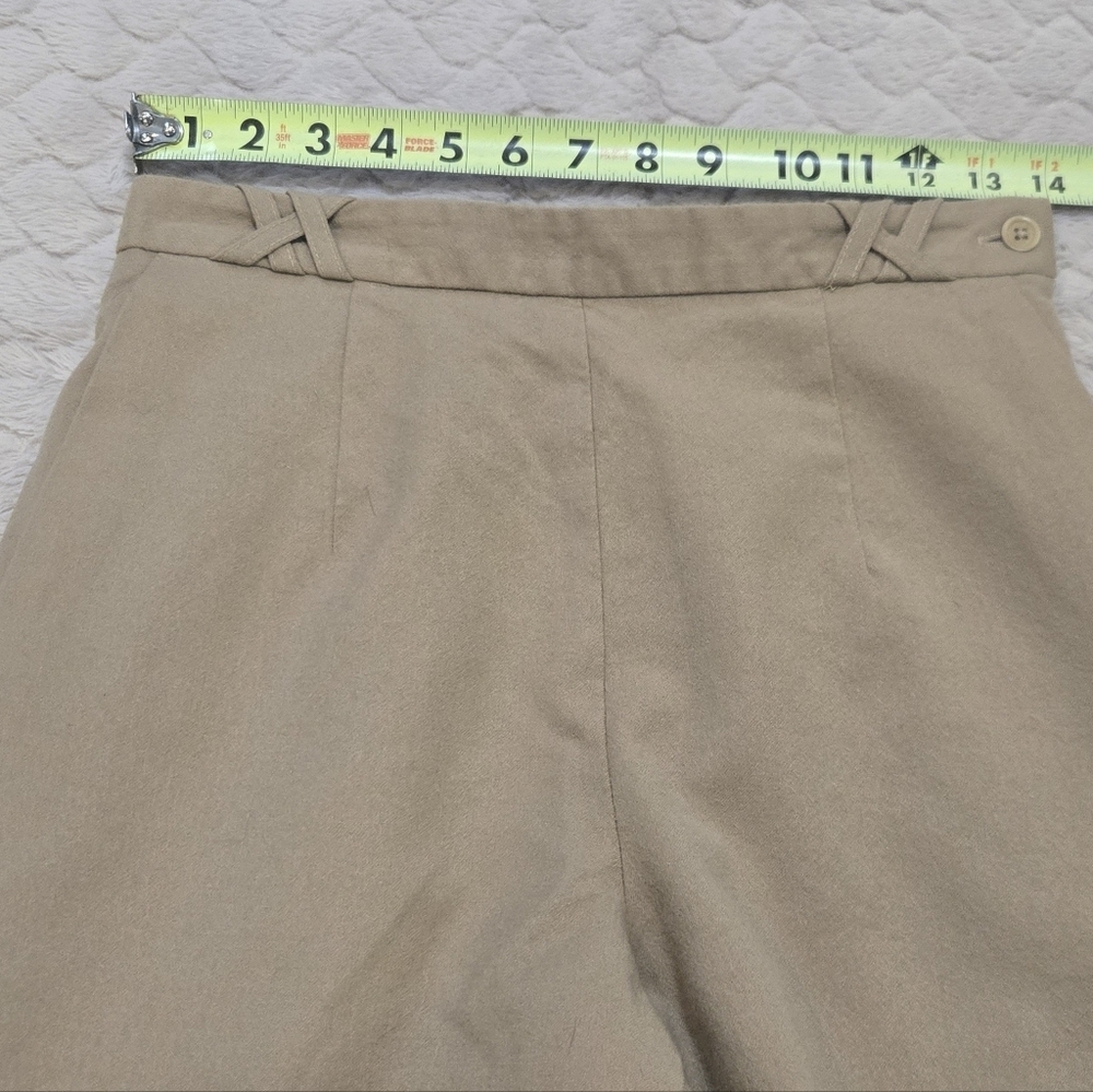 Talbots Tan Italian Fabric Vintage Wool Lined Pants, Size 6 - Picture 3 of 9